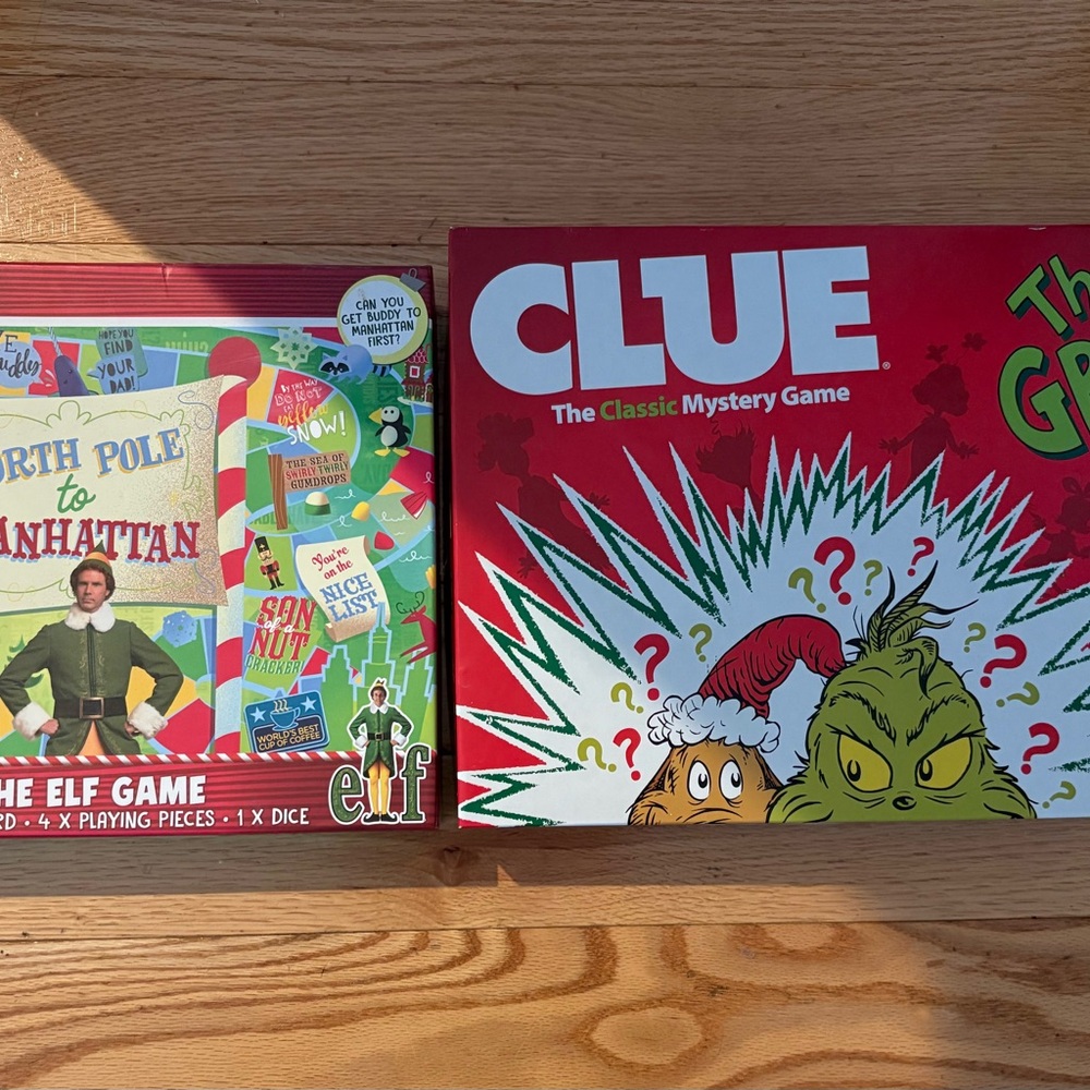 Set of Christmas Board Games
